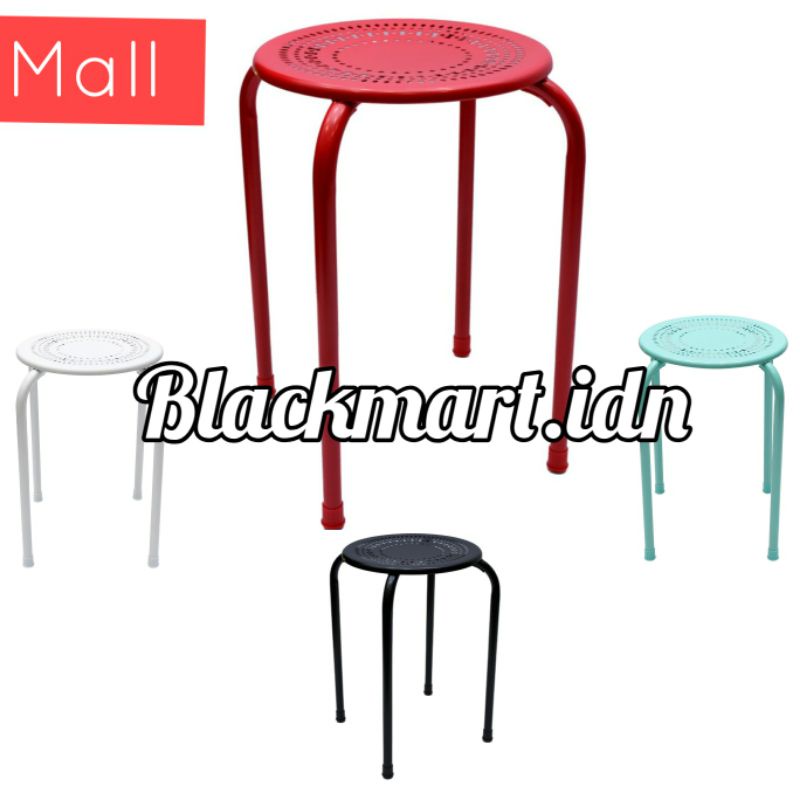 Informa Bangku Besi Metal - Outdoor Indoor Cafe Salon Kantor Kelas taman Kursi stool bar Tamu Lounge