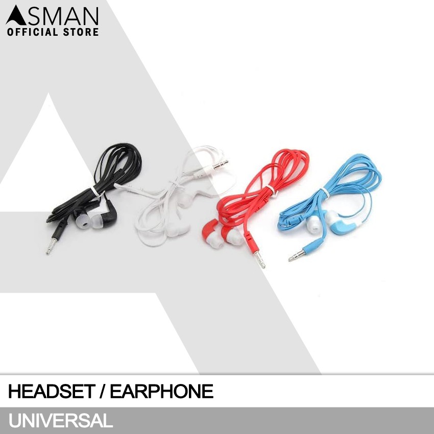 Asman Official - Headset Earphone Handsfree With Mic Universal