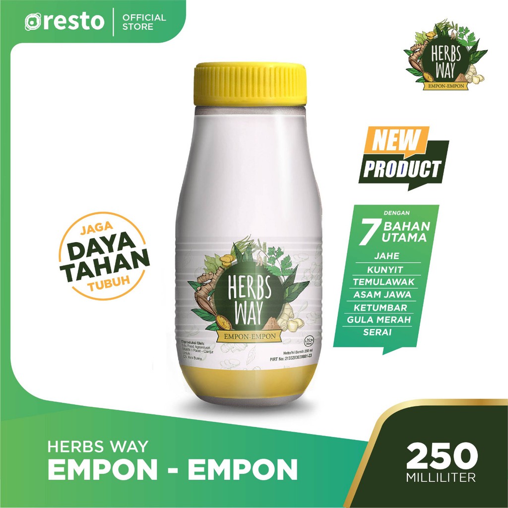 Herbs Way Jamu Empon Empon - Minuman Sehat Jaga Daya Tahan Tubuh 250 mL / Minuman Herbal ...