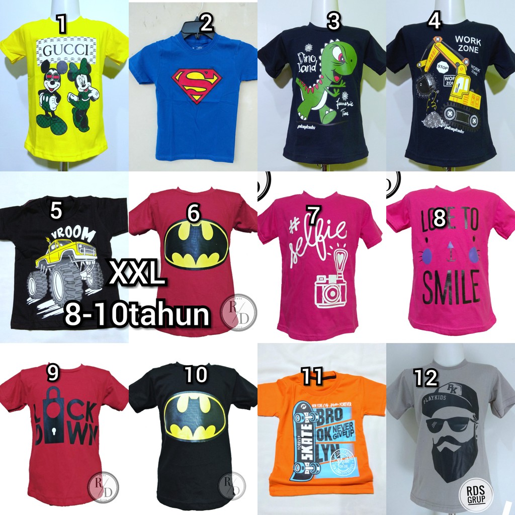  Kaos  Anak Lengan  Pendek  Kaos  Anak 10tahun Shopee  Indonesia