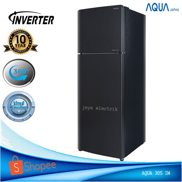 Kulkas 2 Pintu Aqua AQR 305IM Inverter No Frost Navi Cool Garansi 10Th