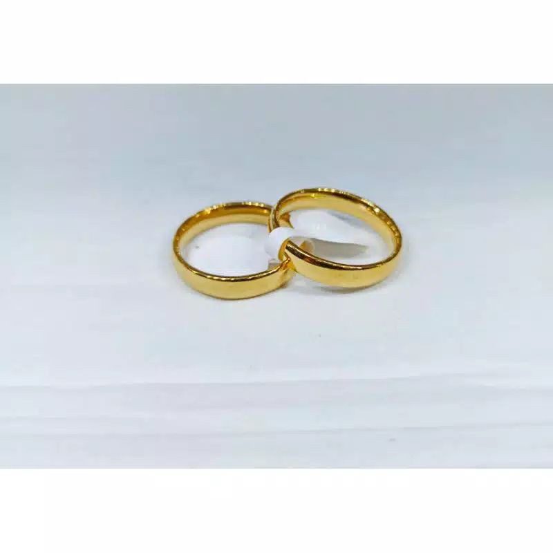 CINCIN COUPLE TITANIUM STAINLESS STEEL ANTI KARAT FASHION RING