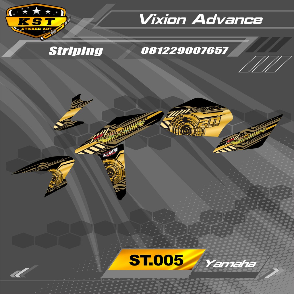 Striping Vixion Advance - Sticker Striping Yamaha Vixion Advance . ST 005