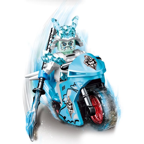 BIG SALE 61082 Mainan Anak Merakit Balok Susun TANPA BOX Mini Motor Dan Figure Ninja Rambut Api Dan