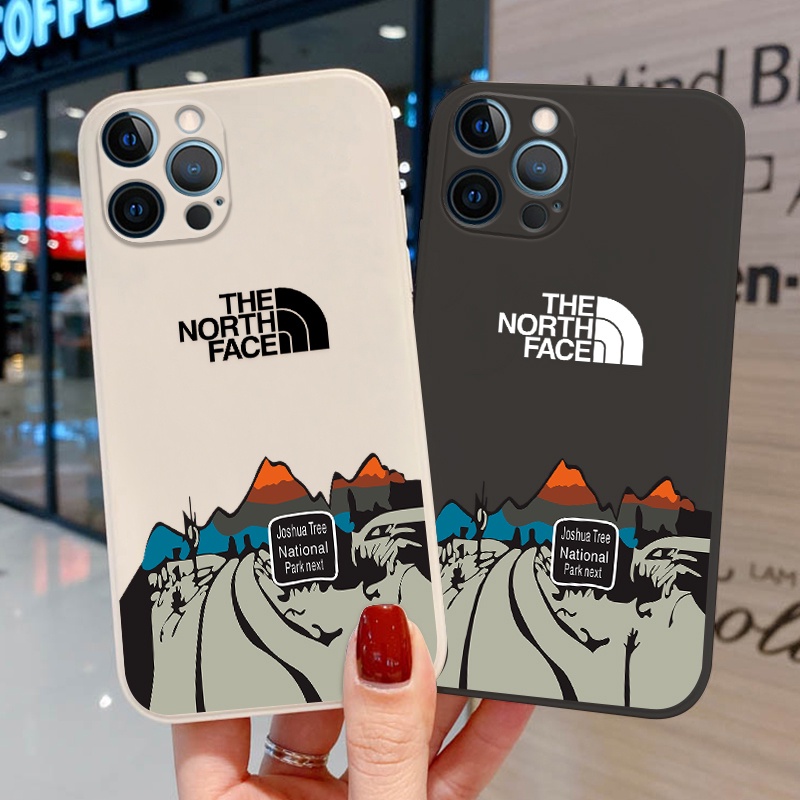 Soft Case TPU Motif The North Face Untuk iPhone 11 12 13 Pro Max 13 12 Mini X XR XS Max 7 8 6S 6 Plus SE 2020