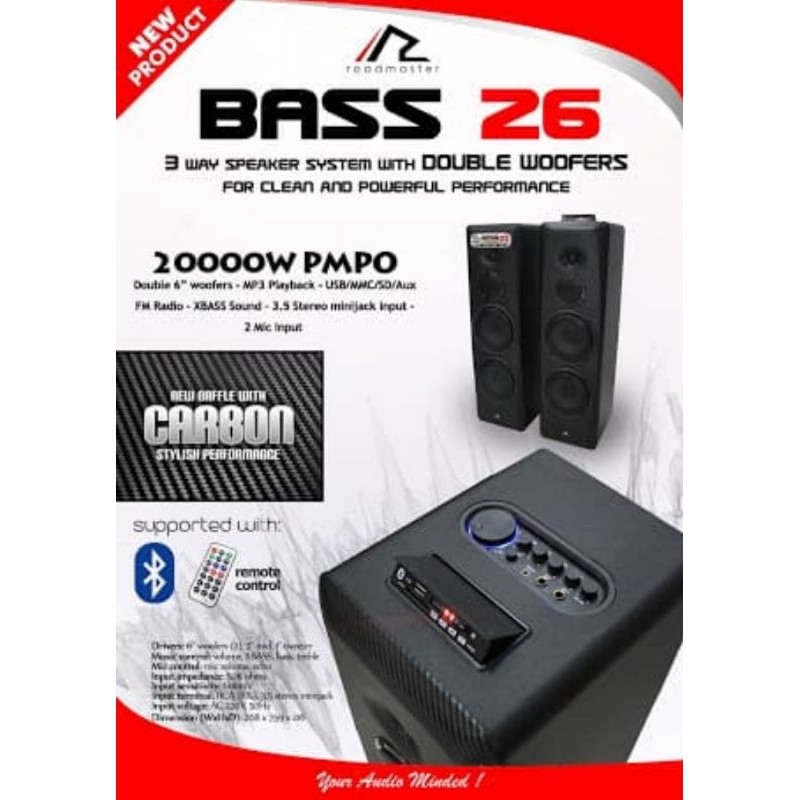 SPEAKER AKTIF ROAD MASTER BASS-26 BLUETOOTH