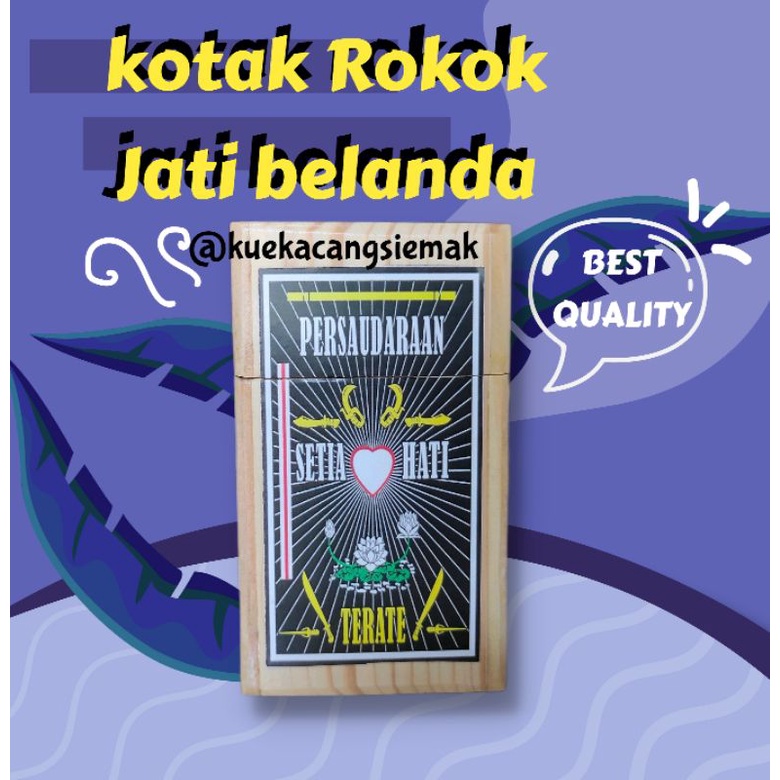 kotak rokok kayu jati belanda