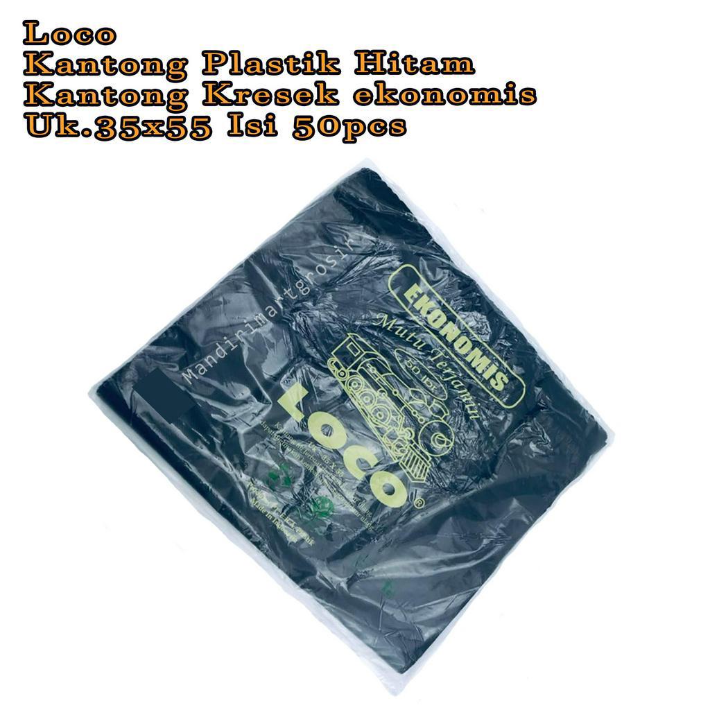 Kantong Plastik Hitam *Loco * Kantong Kresek HD PE 35 *  500g