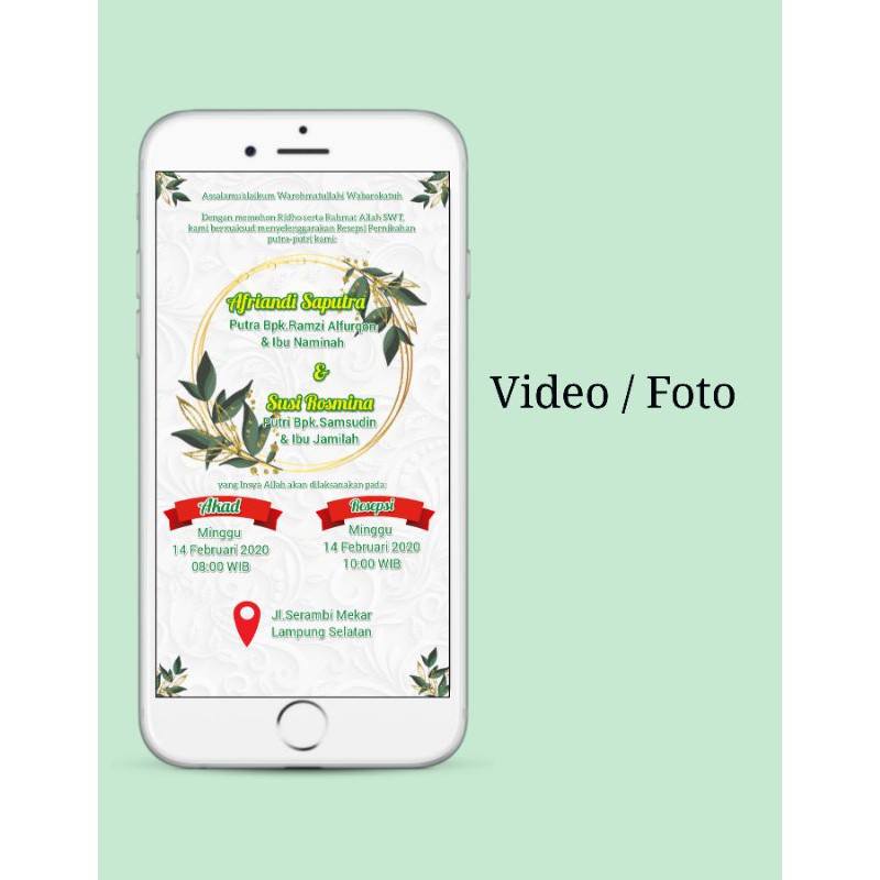 Video undangan pernikahan/ video aqiqah / video undangan digital murah / undangan digital