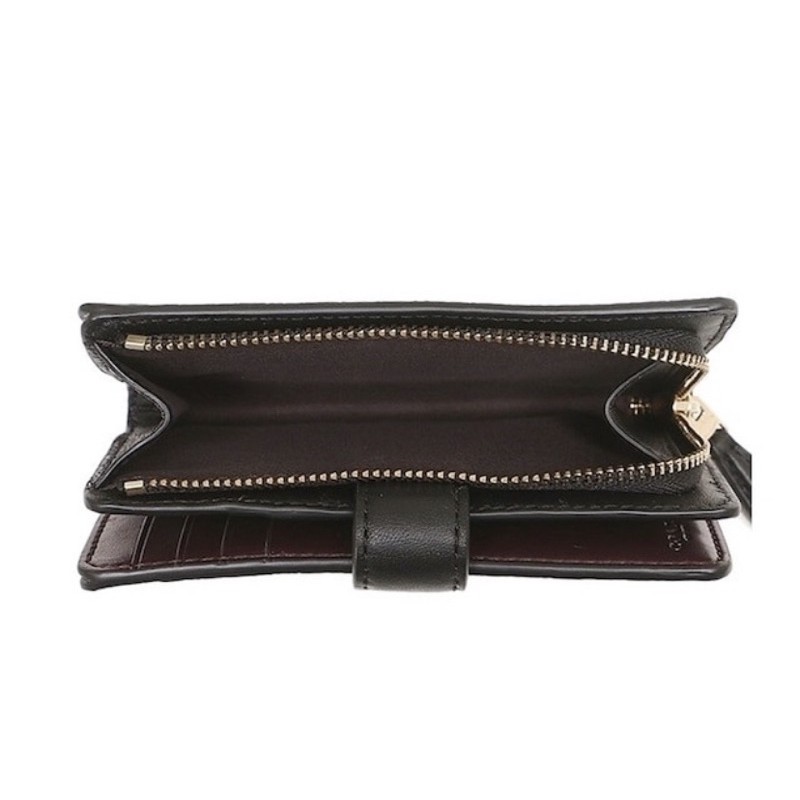 COACH MEDIUM CORNER ZIP WALLET IN SIGNATURE DEBOSSED PATENT LEATHER