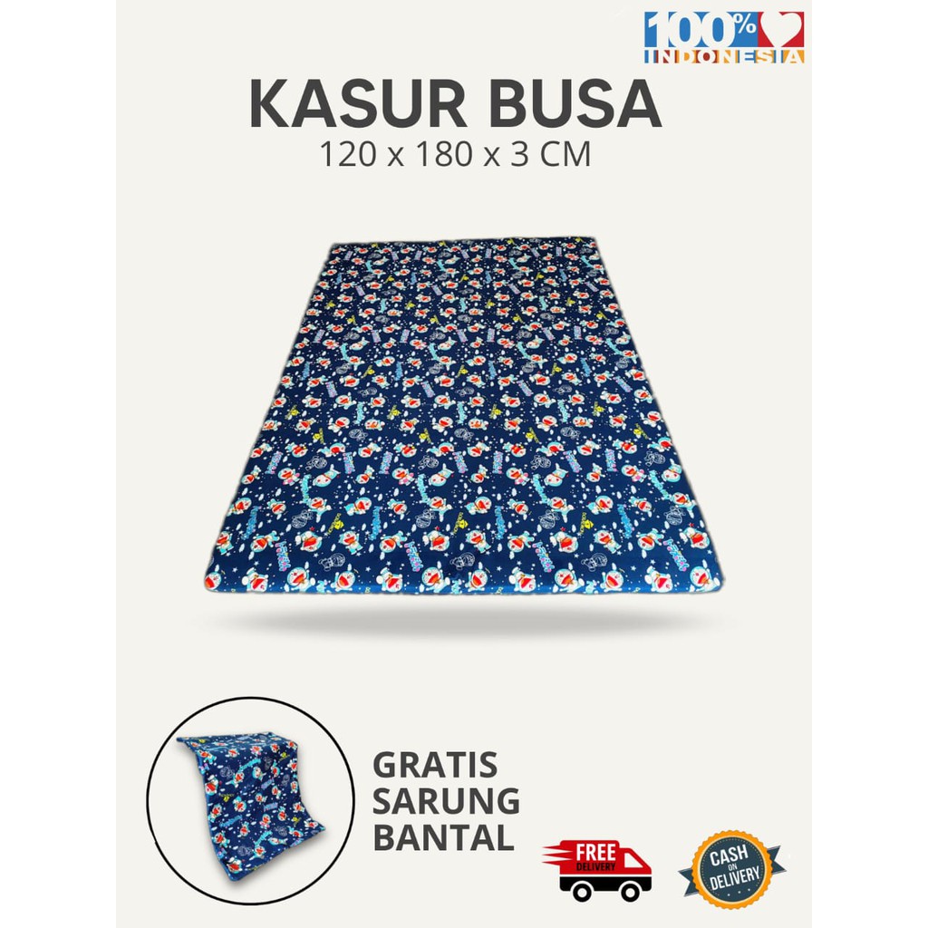 Kasur busa murah promo 2 orang 120 x 180 x 3 cm PLUS SARUNG BANTAL / Modern Foam / Kasur Busa Lipat