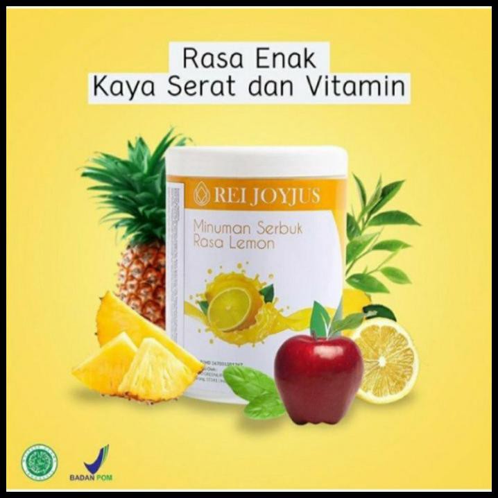 

Rei Joyjus Slim Fiber Colagen/Minuman Bubuk Rasa Lemon Alami Diet Seha