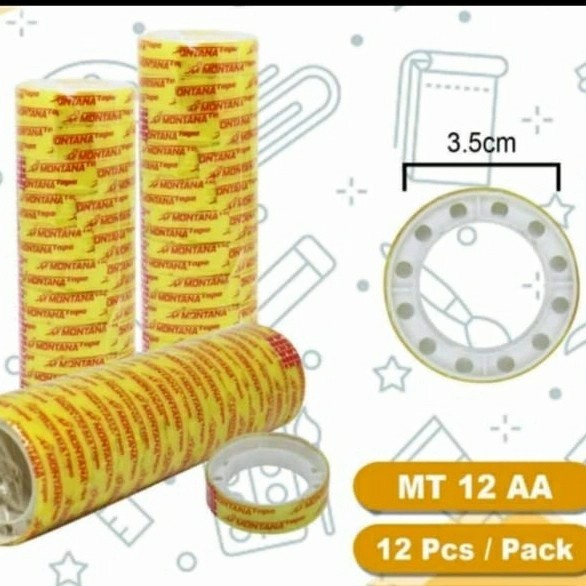 

Isolasi / Cellotape / Solatape Mini Bening / Solatip 1/2 inch 12mm
