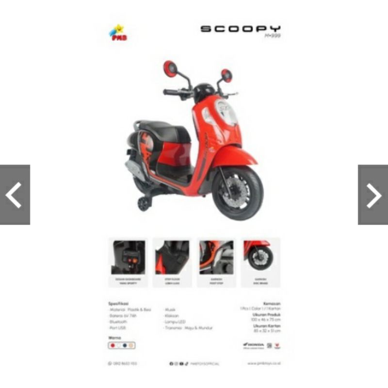 Sepeda Anak Aki Model Scoopy