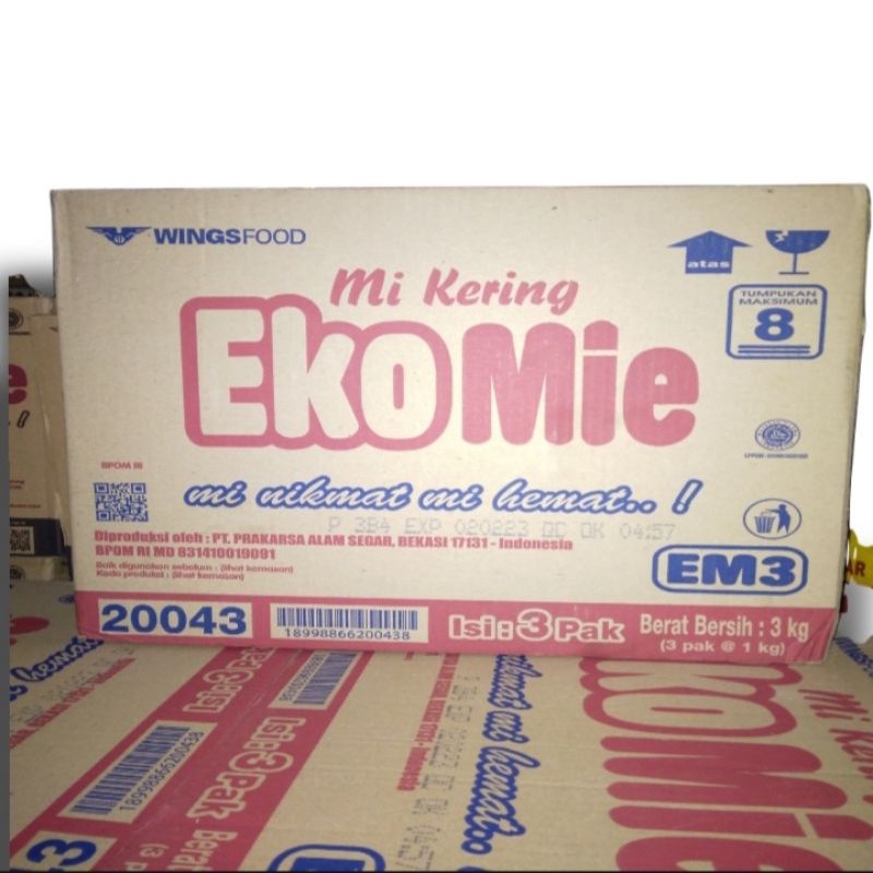 Mie eko 1 Dus isi 3 pak