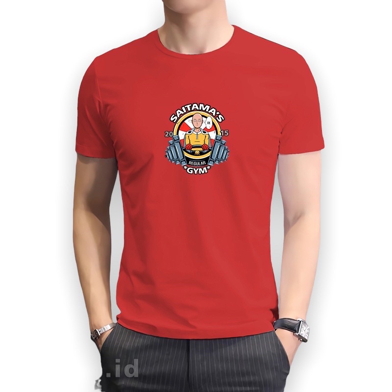 Lilipop Kaos Pria Saitama Gym Baju Distro Basic Tshirt Kasual