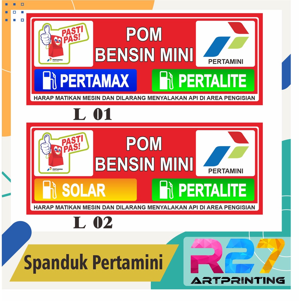 Spanduk Banner Pertamini, Pom Mini, Pom Bensin Mini