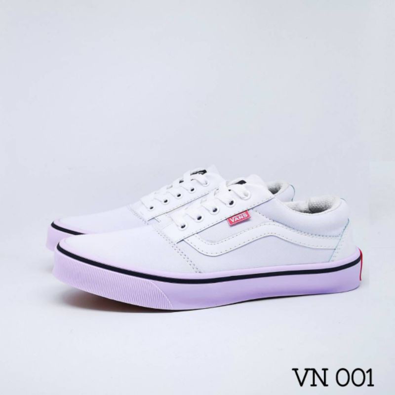 Siap Kirim Sepatu Vans Oldskool Bw N All White Sket Sekolah Olahraga Santai Sport Murah