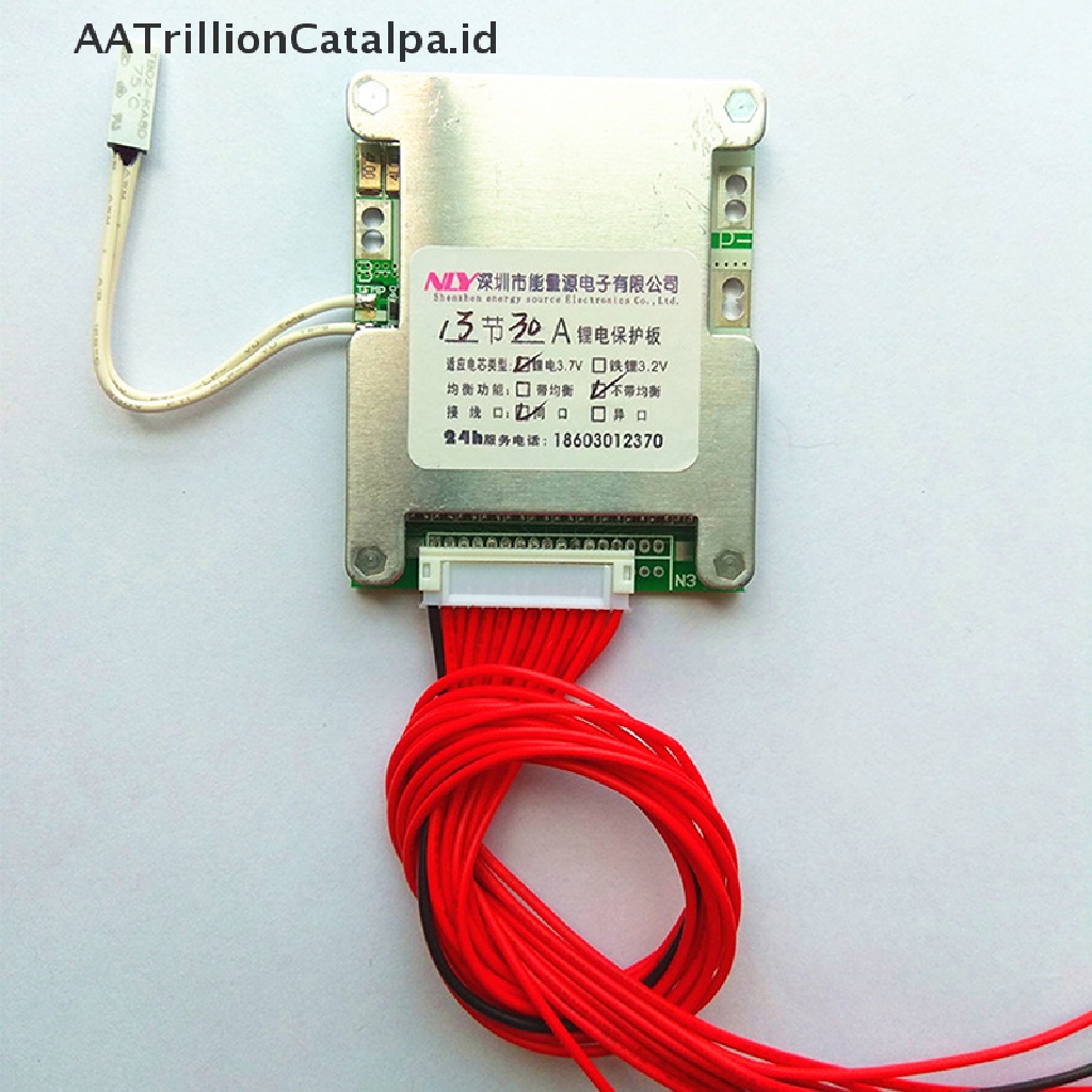 Aatrillioncatalpa 13S 48V 50A 18650 Li-ion Lithium Papan PCB BMS Pelindung Equalizer