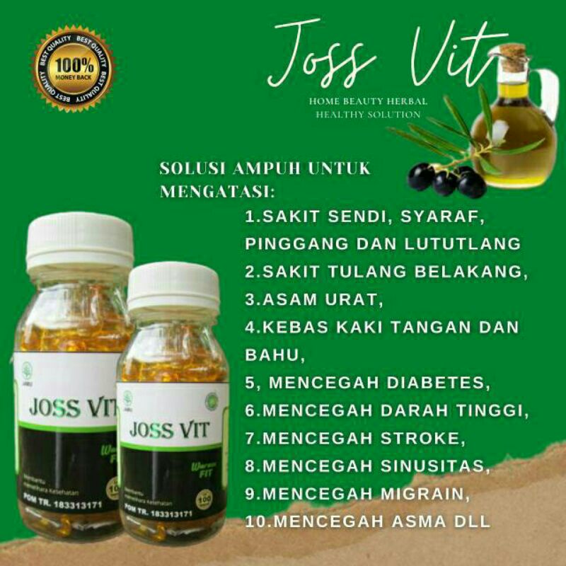 joss vit obat herbal kolesterol, diabetes Original.