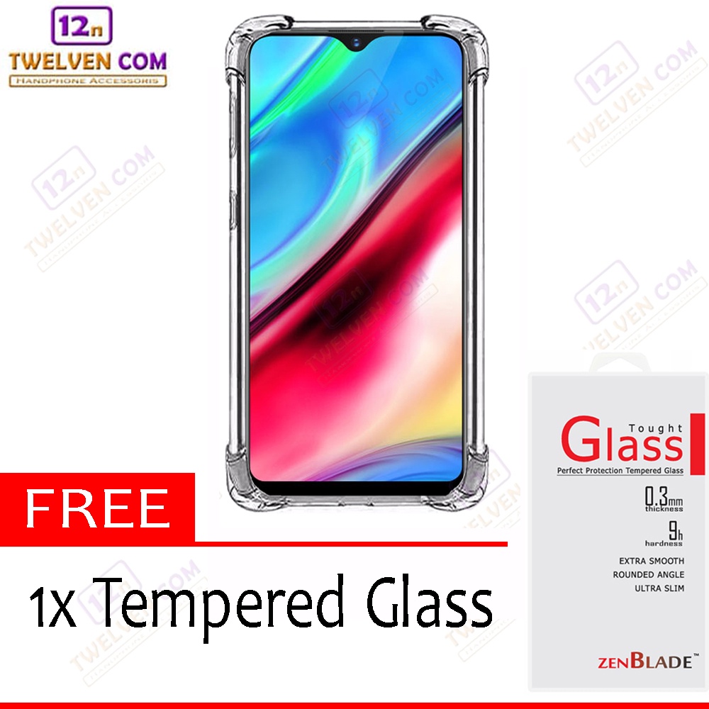 [FLASH SALE] Case Anti Crack Anti Shock Softcase Vivo Y93 / Y91c - Free Tempered Glass