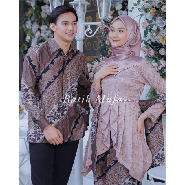 Set Kebaya Couple Laffeya Brown | KEBAYA BROKAT Kebaya tunangan kebaya lamara kebaya wisuda terbaru kebaya modern