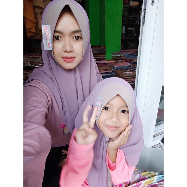 343 BISA COUPLE JILBAB S3 BELAH DOA IBU CERUTY BABYDOLL 2 LAYER/HIJAB ORIGINAL DOI BY BUNYAMIN/KHIMA