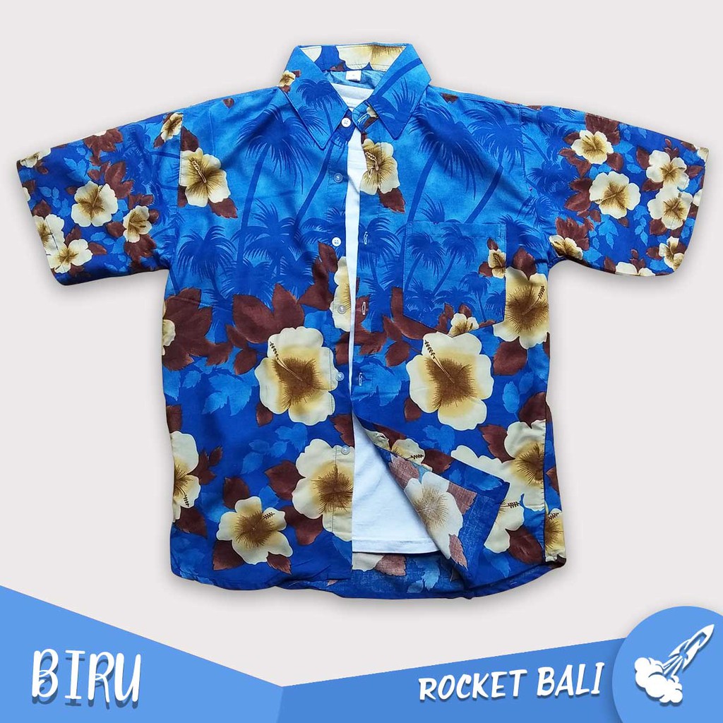 Baju Pantai Pria - Kemeja Pantai - Baju Pantai - kemeja Motif Bunga Pria