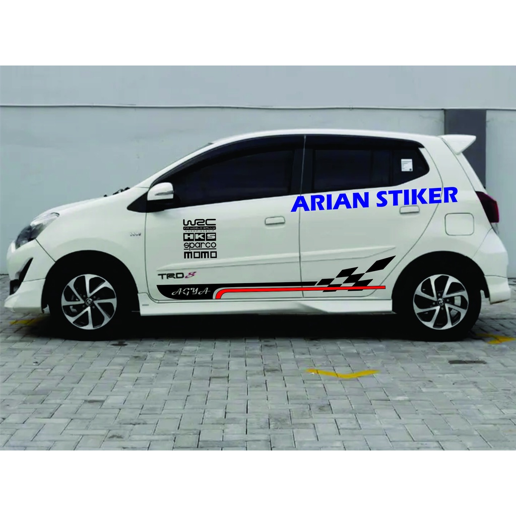 STIKER STRIPING LIST AGYA STIKER MOBIL TOYOTA AGYA