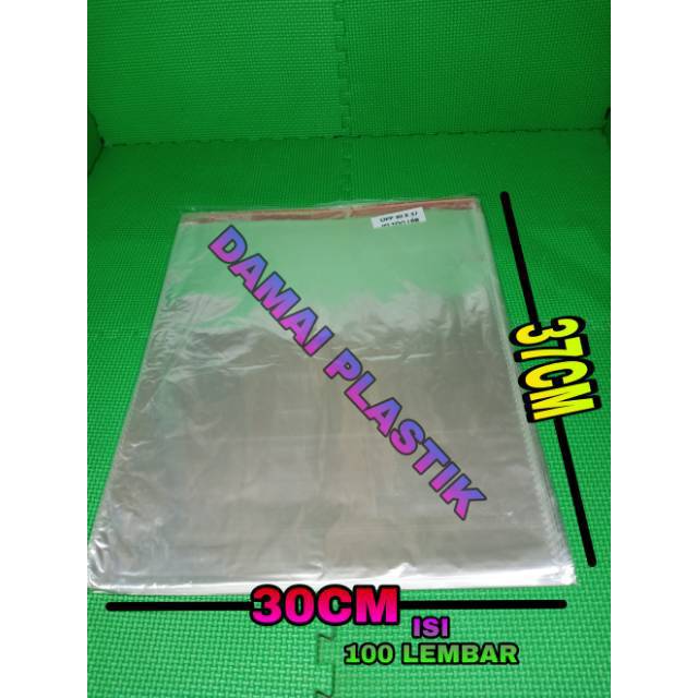 UKURAN: 30X37 CM Plastik OPP Kemasan Packing Baju Bening Plastik Baju Seal Lem 25x35 28x35 35x39