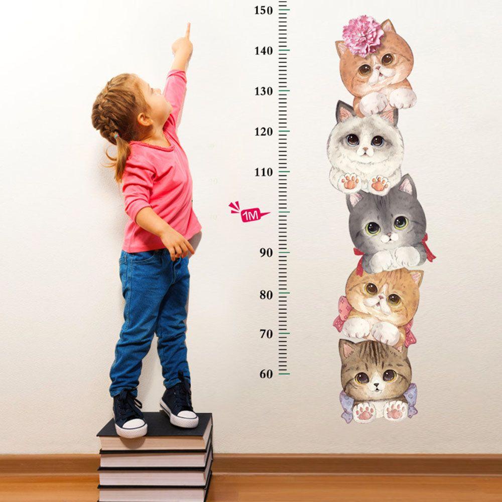 Populer Pintu Decals Self-adhesive Dekorasi Rumah Kucing Mural Lemari Menghiasi Pola Kartun Hewan