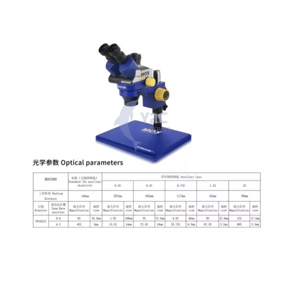 MIKROSKOP MECHANIC STEREO TRINOCULAR MOS300-B11 / MICROCOPE / ALAT SERVIS SERVICE HP