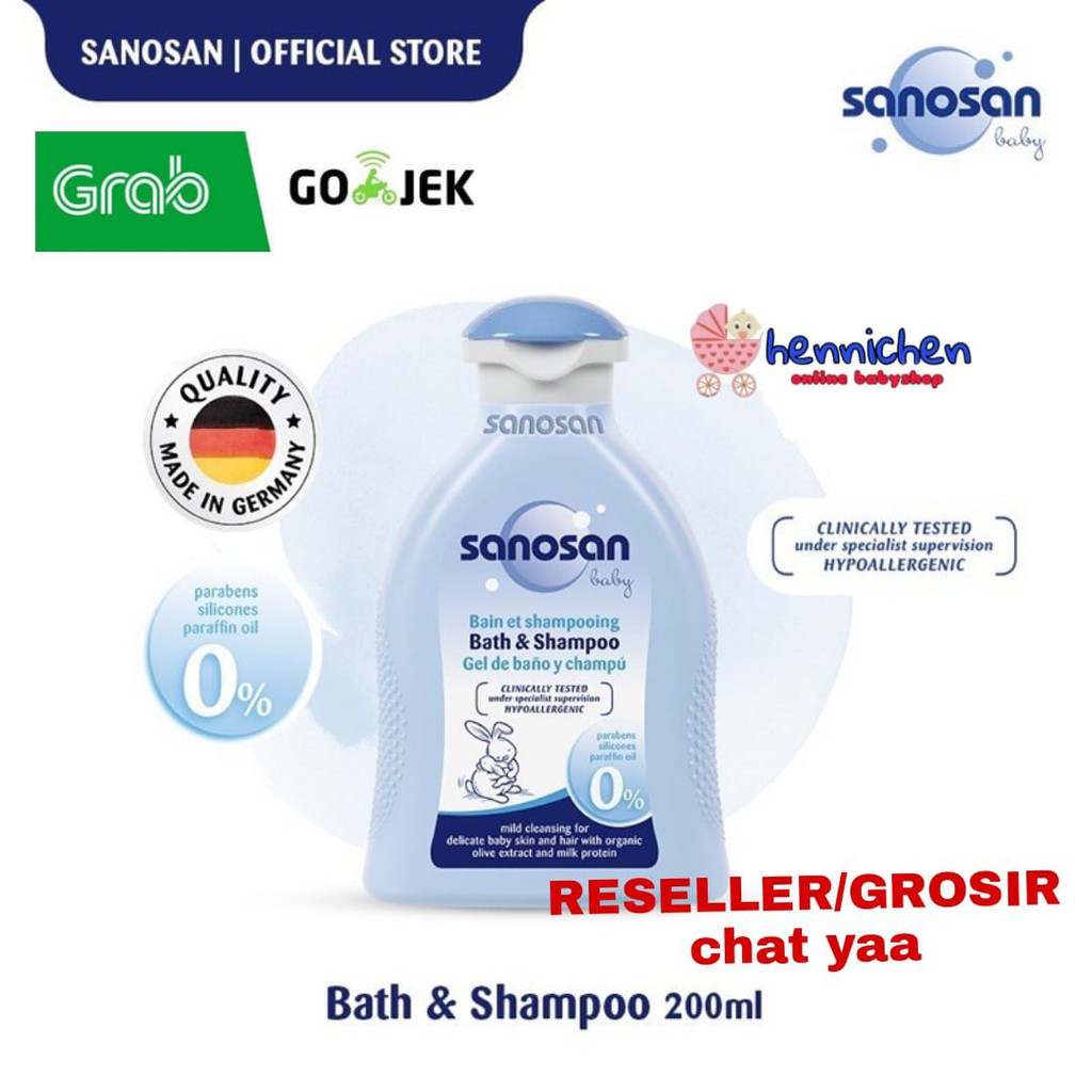 SANOSAN Baby Bath and Shampoo 200ml - Sabun dan Shampo Bayi