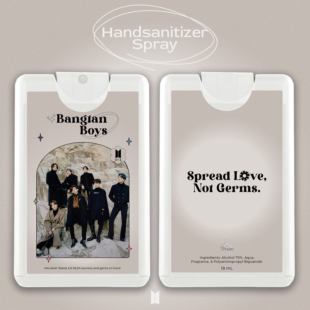 HAND SANITIZER SPRAY BTS // KPOP//TRAVEL HANDSANITIZER POCKET SPRAY