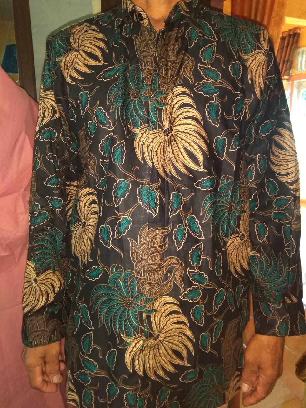 Batik Pria Jumbo Big Size Kemeja Batik Lengan Panjang M L Xl Xxl Xxxl Xxxxl Xxxxxl Motif Godong