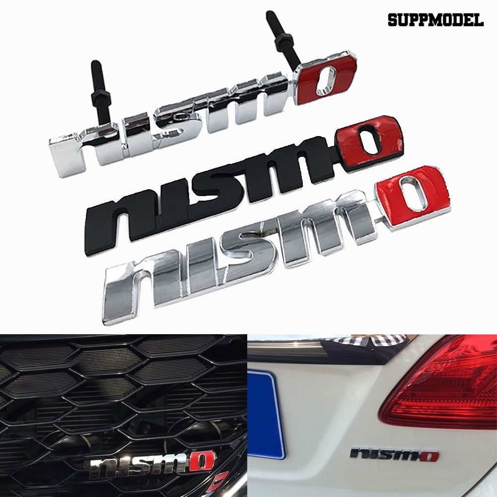 Sl Stiker Emblem / Badge Tulisan NISMO Bahan Metal Untuk Gril Depan Mobil