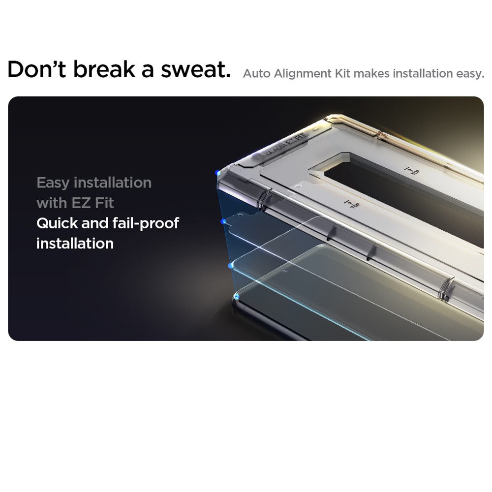 Tempered Glass Samsung Galaxy S21 Ultra S21 Plus Spigen Glas tR EZ Fit Tray