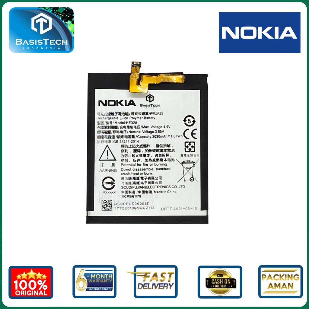 BATERAI NOKIA 8 - TA-1004 - HE328 - ORI