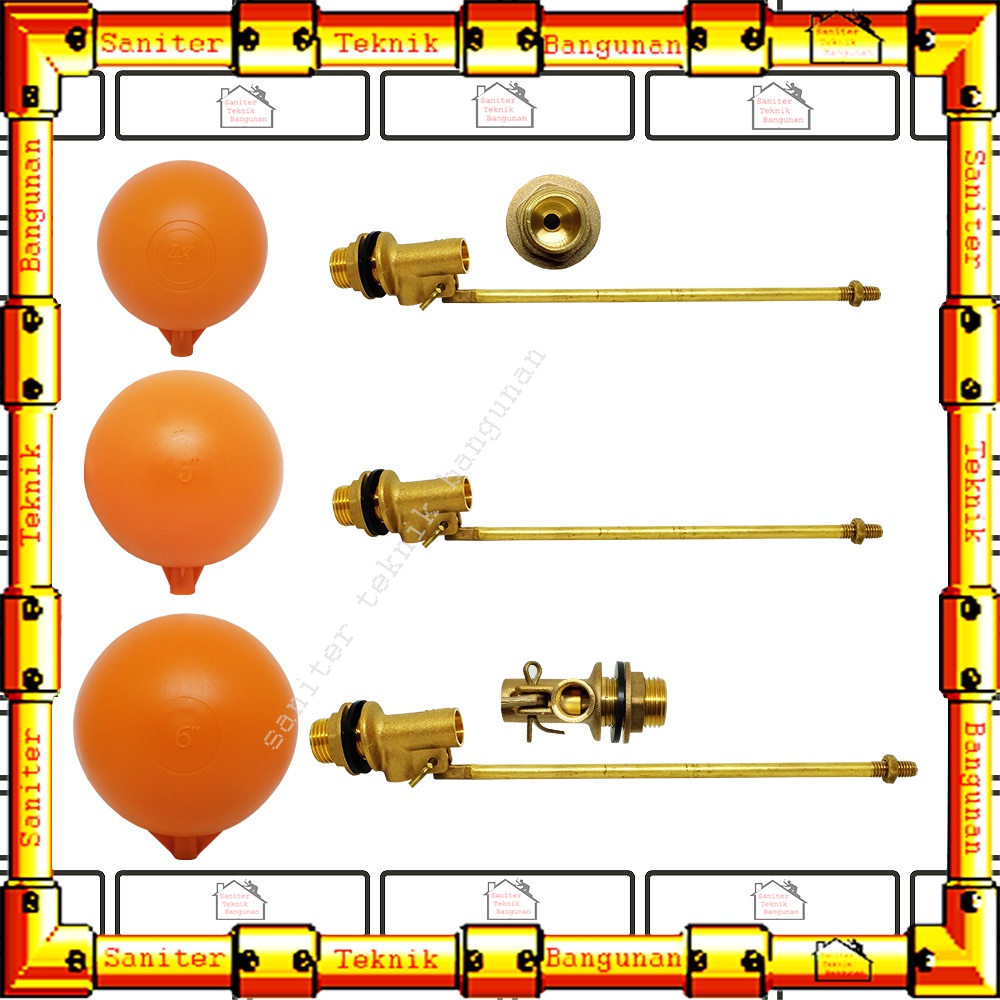 Pelampung Bola Kuningan Toren Tandon Floating Valve 3/4&quot; Inch