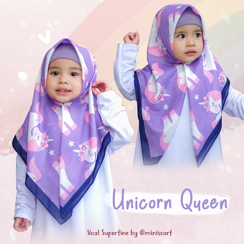 Pre Order - Voal anak - voal hijab - unicorn