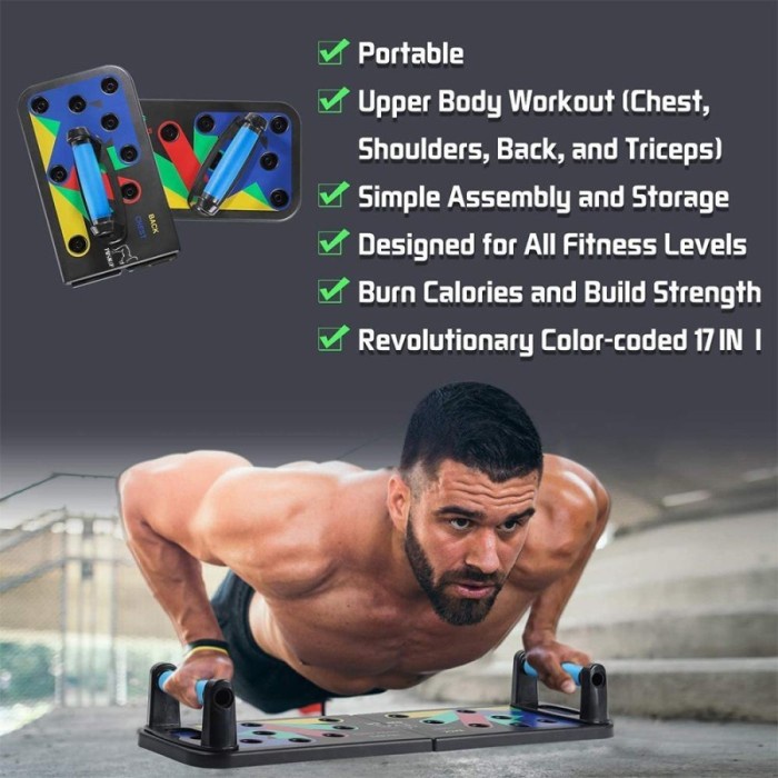 Push up Board Papan Push up Foldable Support Training Gym Fitness