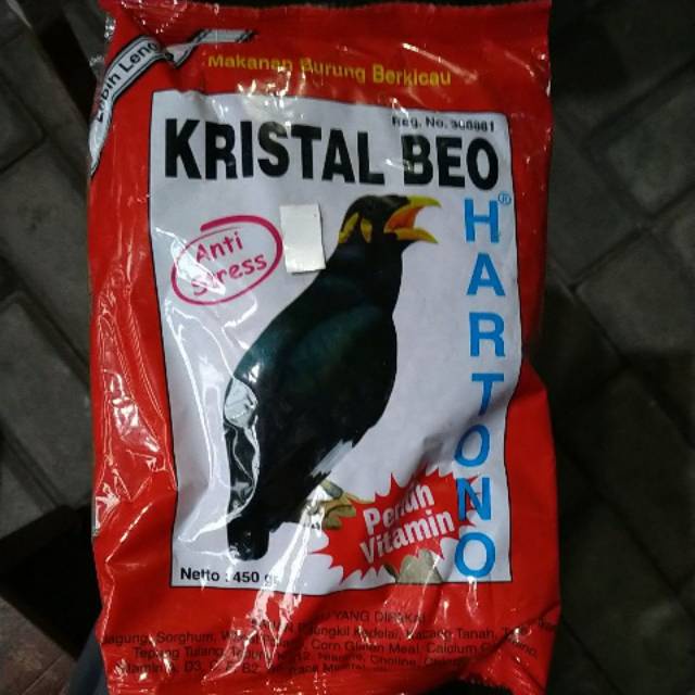 KRISTAL BEO HARTONO VOER PUR PAKAN KHUSUS BURUNG BEO VOOR PELLET MAKANAN HARIAN BURUNG BEO HIGH TING