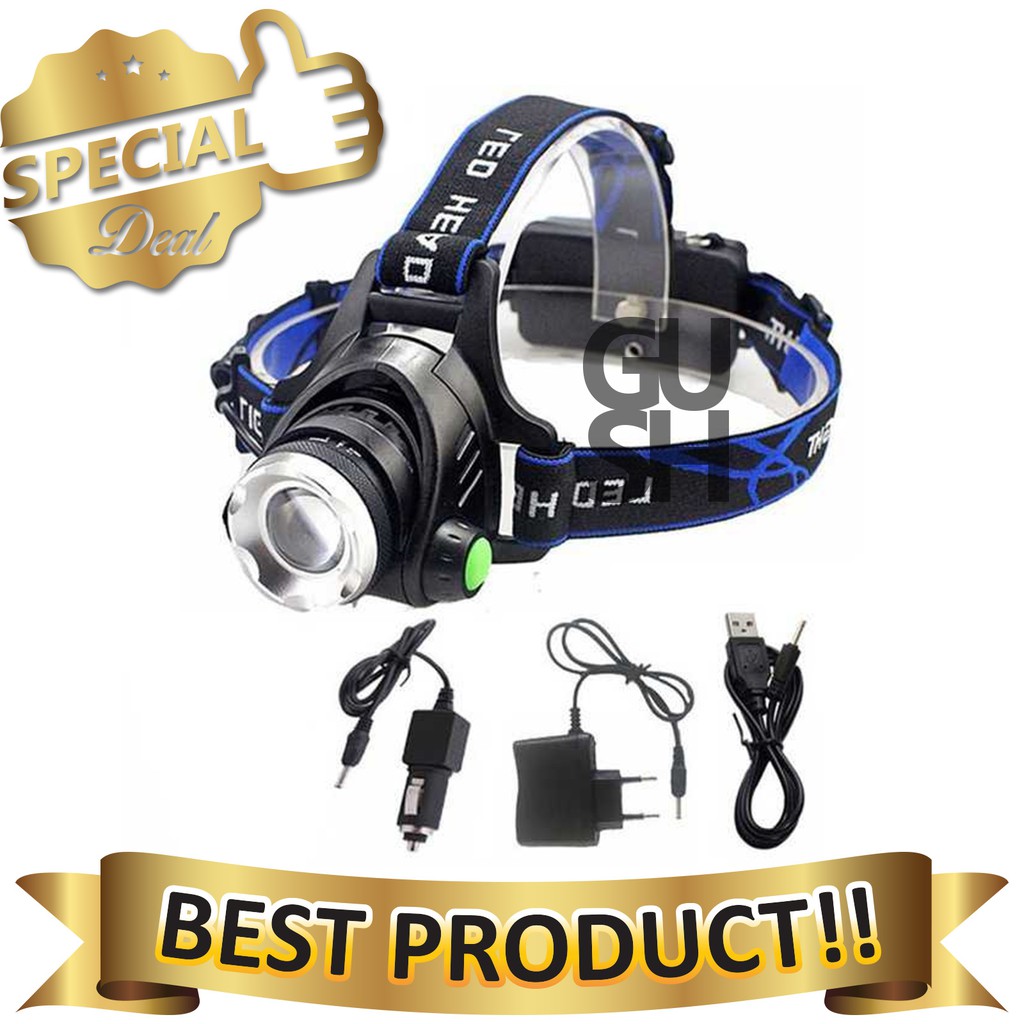 High Power Headlamp LED Cree XML L2 & Charger