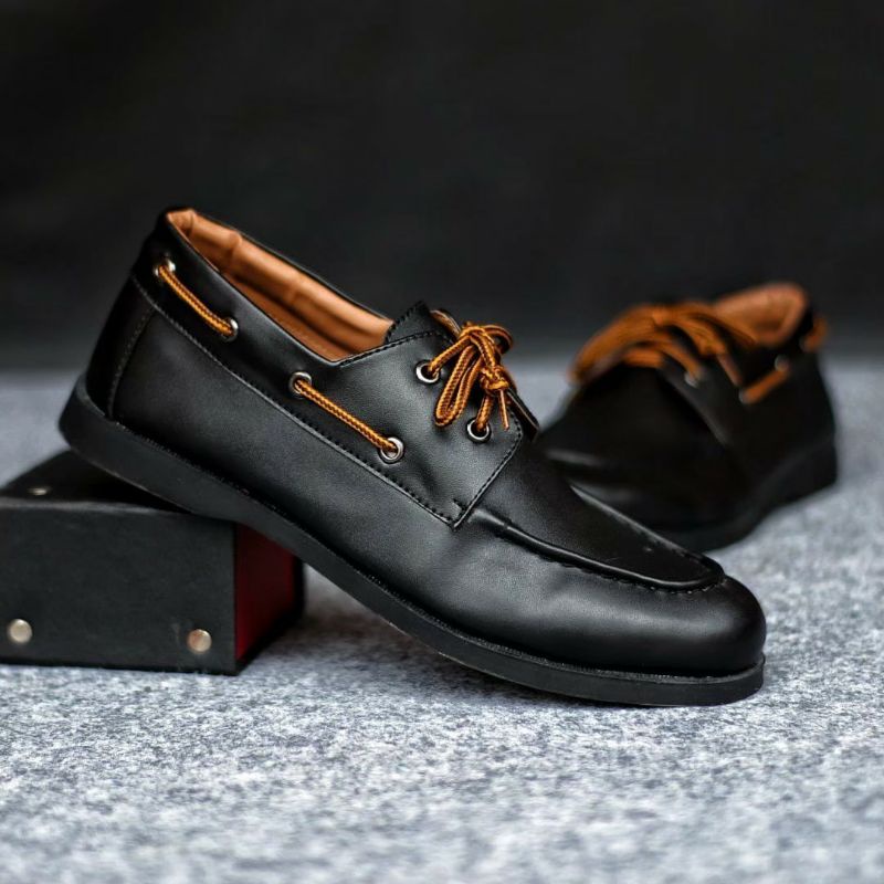 MORIRIN Sepatu Formal Pria Kerja Kantor Kasual Loafers Tali Modern Fashion Cowok