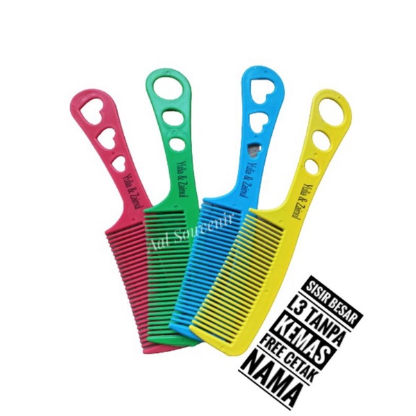 Souvenir Sisir Besar L3 Tanpa Kemas Free Sablon Nama