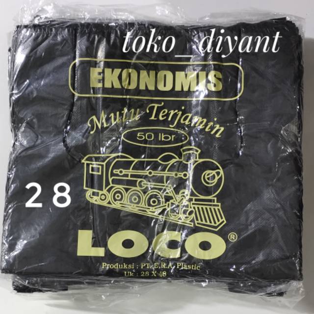 Kantong Plastik hitam loco Ekonomis uk 28