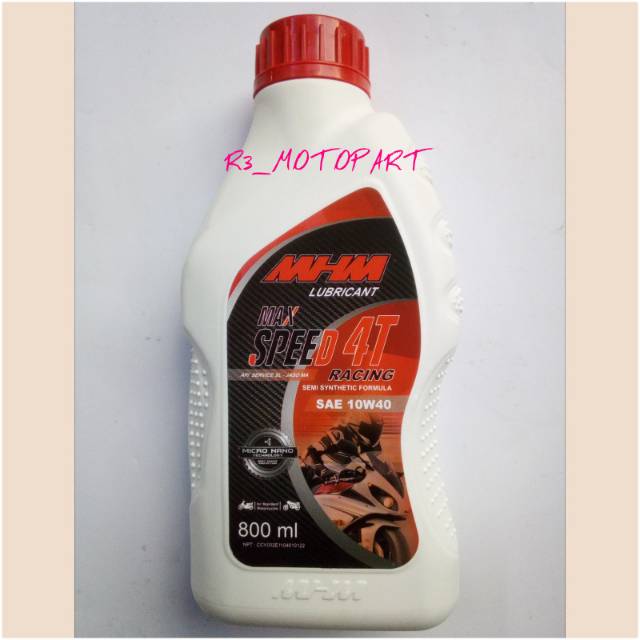 Oli Motor MHM Max Speed 4T Racing 10W40 1L/1 Liter #No MPX1/MPX 1/Yamalube/Enduro/Federal/Fastron/Ev