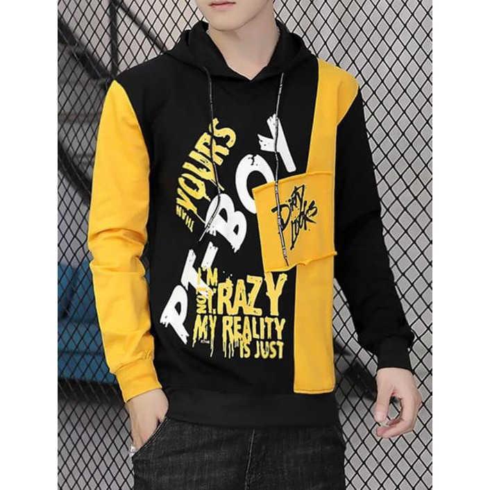 VIGOOO (1KG BISA 4 PCS) SWEATER PRIA LENGAN PANJANG YOURS / HOODIE PRIA LENGAN PANJANG BAHAN FLEECE