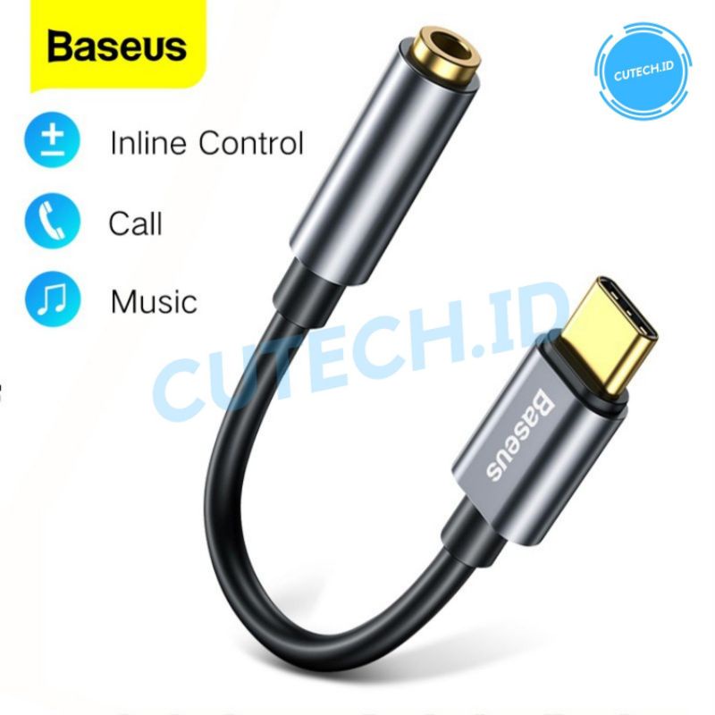 Baseus Adapter Headset / Earphone Audio Converter TYPE C To 3.5mm Jack Audio AUX L54