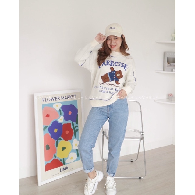 EXERCISES TEDY SWEATER LAVVELA SWEATER RAJUT IMPORT KNIT PREMIUM